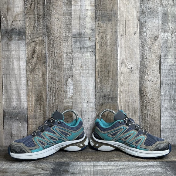 Womens Salomon Wings Flyte 2 Navy Blue Low Running Trail Sneakers Shoes Size 6 M - Picture 5 of 8